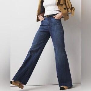 White House Black Market Blue High Rise Wide Leg Everyday Soft Jeans 12S